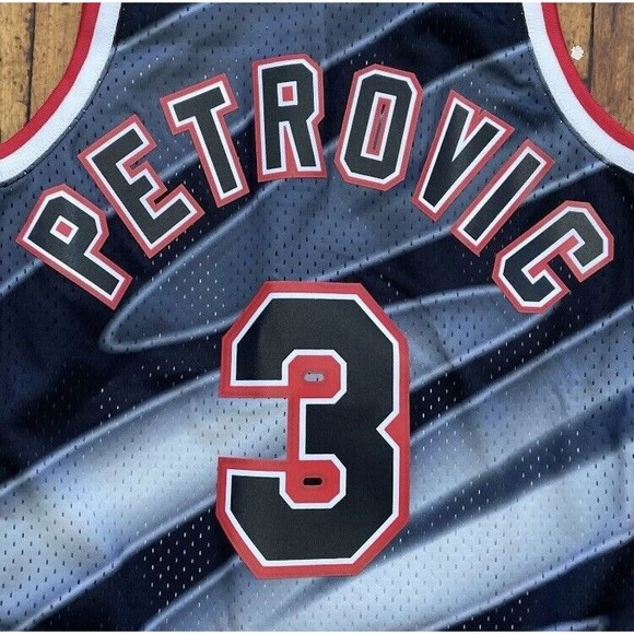 Mitchell & Ness Drazen Petrovic Brooklyn Nets 1990-91 Swingman Jersey Mens Small - Picture 4 of 11